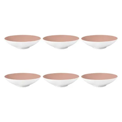 Тарелки глубокие фарфоровые Seltmann Weiden Life Fashion Posh Rose 20 см, набор 6 шт, светло-розовые
