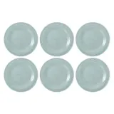 Тарелки салатные фарфоровые Seltmann Weiden Beat Color Glaze 23 см, набор 6 шт, голубые — фото 1