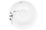 Блюдца для чашек фарфоровые Seltmann Weiden Liberty Dark Rose Hip 16,5 см, набор 6 шт, белые с тёмным узором — фото 2