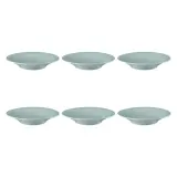 Тарелки суповые глубокие фарфоровые Seltmann Weiden Beat Color Glaze 22,5 см, набор 6 шт, голубые — фото 1
