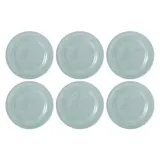 Тарелки обеденные мелкие фарфоровые Seltmann Weiden Beat Color Glaze 27,5 см, набор 6 шт, голубые — фото 1