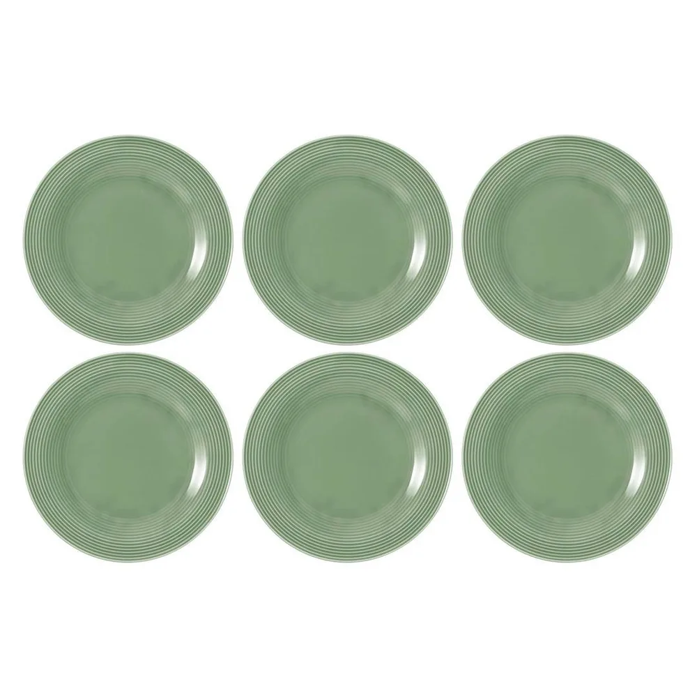 Тарелки обеденные фарфоровые Seltmann Weiden Beat Color Glaze 27,5 см, набор 6 шт, цвет эвкалипт