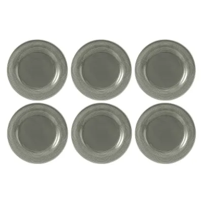 Тарелки обеденные фарфоровые Seltmann Weiden Beat Color Glaze 27,5 см, набор 6 шт, серые