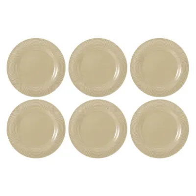 Тарелки обеденные фарфоровые Seltmann Weiden Beat Color Glaze 27,5 см, набор 6 шт, бежевые