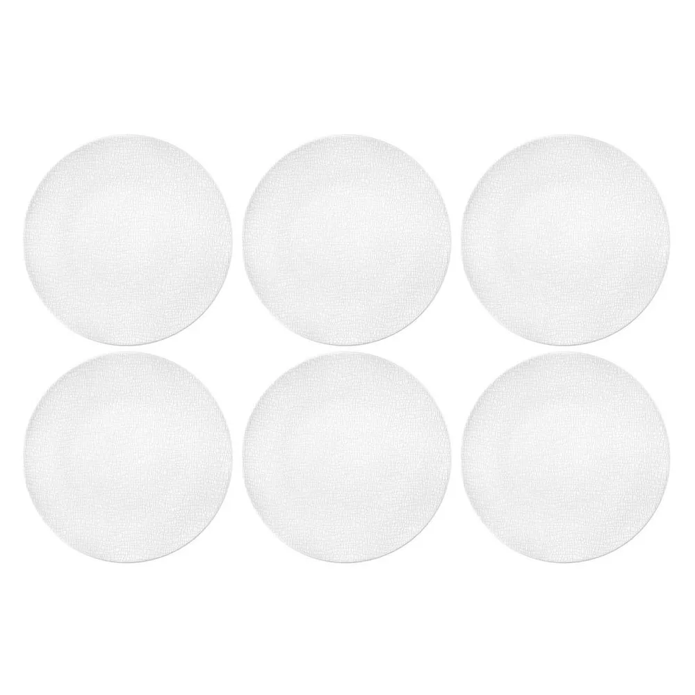 Тарелки обеденные фарфоровые Seltmann Weiden Life Fashion Luxury White 28 см, набор 6 шт, белые