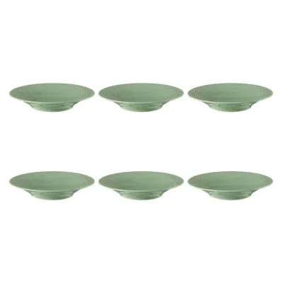 Тарелки для супа фарфоровые Seltmann Weiden Beat Color Glaze 22,5 см, набор 6 шт, цвет эвкалипт