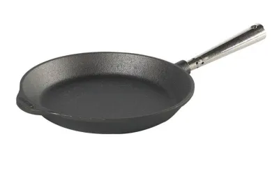 Круглая сковорода Skeppshult 24 см со стальной ручкой, чугун, для мяса и рыбы, можно в духовку