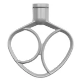 Плоская насадка-мешалка Smeg SMFB01 для планетарных миксеров SMF01, SMF02, SMF03, SMF13, алюминий, серебристая — фото 1