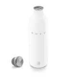 Бутылка для воды Smeg 50's Style WBF02WH 1 л, нержавеющая сталь 18/8, белая глянцевая — фото 2