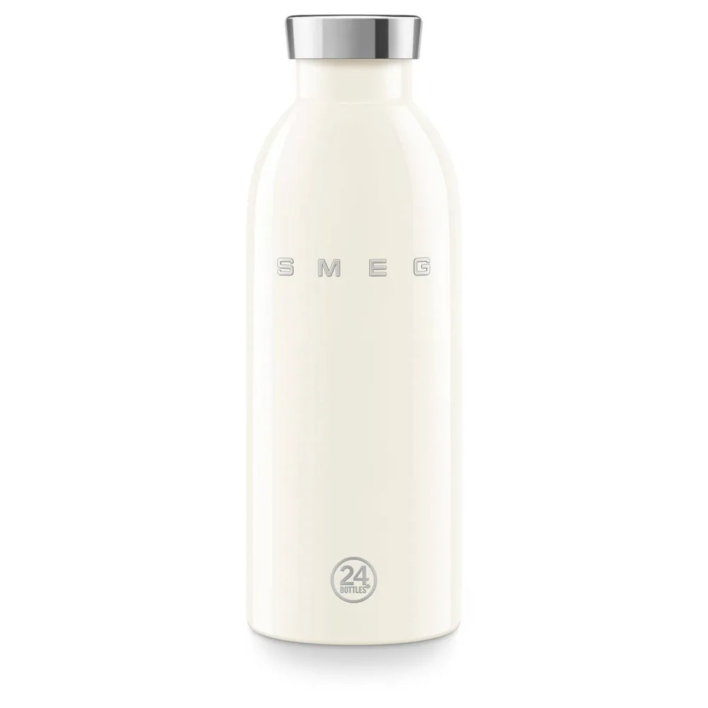 Термобутылка Smeg x 24Bottles 50's Style WBF01CR 500 мл, нержавеющая сталь 18/8, кремовая