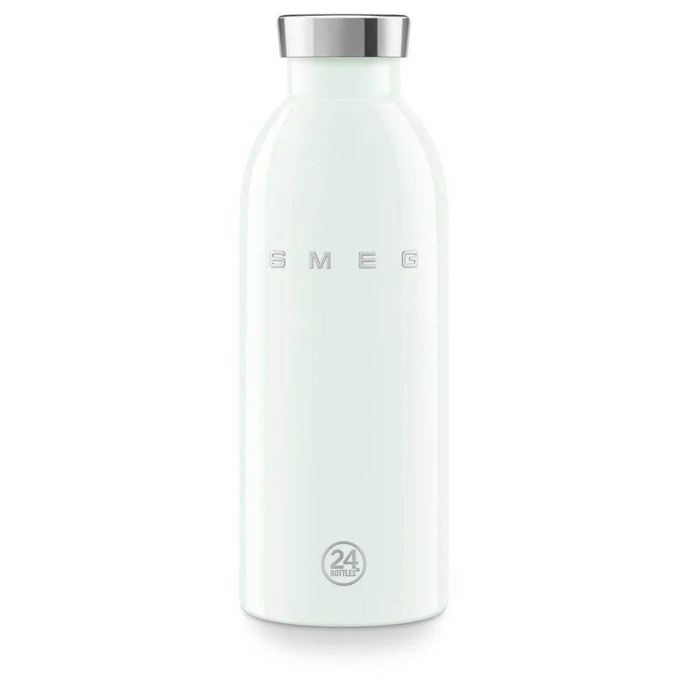 Термобутылка Smeg x 24Bottles 50's Style WBF01PG 500 мл, нержавеющая сталь 18/8, пастельно-зелёная