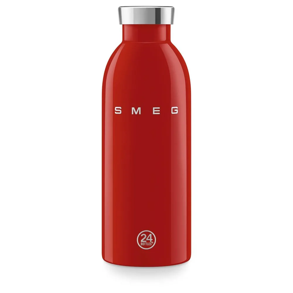Термобутылка Smeg x 24Bottles 50's Style WBF01RD 500 мл, нержавеющая сталь 18/8, красная