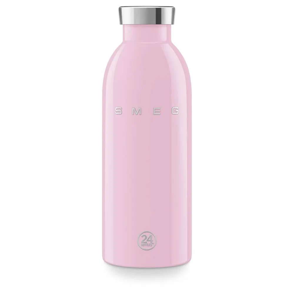 Термобутылка Smeg x 24Bottles 50's Style WBF01PK 500 мл, нержавеющая сталь 18/8, розовая