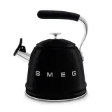 Чайник со свистком Smeg 50's Retro Style 2,3 л, алюминий и нержавеющая сталь, чёрный — фото 1
