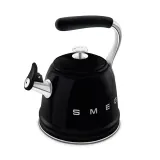 Чайник со свистком Smeg 50's Retro Style 2,3 л, алюминий и нержавеющая сталь, чёрный — фото 4