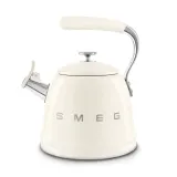 Чайник со свистком Smeg 50's Retro Style 2,3 л, алюминий и нержавеющая сталь, кремовый — фото 1