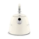 Чайник со свистком Smeg 50's Retro Style 2,3 л, алюминий и нержавеющая сталь, кремовый — фото 2