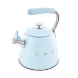 Чайник со свистком Smeg 50's Retro Style 2,3 л, алюминий и нержавеющая сталь, пастельно-голубой — фото 3