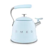 Чайник со свистком Smeg 50's Retro Style 2,3 л, алюминий и нержавеющая сталь, пастельно-голубой — фото 5