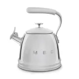 Чайник со свистком Smeg 50's Retro Style 2,3 л, алюминий и нержавеющая сталь, серебристый — фото 1