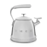 Чайник со свистком Smeg 50's Retro Style 2,3 л, алюминий и нержавеющая сталь, серебристый — фото 4