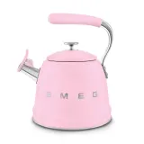 Чайник со свистком Smeg 50's Retro Style 2,3 л, алюминий и нержавеющая сталь, пастельно-розовый — фото 1