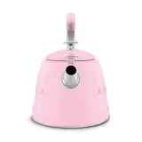 Чайник со свистком Smeg 50's Retro Style 2,3 л, алюминий и нержавеющая сталь, пастельно-розовый — фото 5