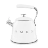 Чайник со свистком Smeg 50's Retro Style 2,3 л, алюминий и нержавеющая сталь, белый — фото 1