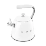 Чайник со свистком Smeg 50's Retro Style 2,3 л, алюминий и нержавеющая сталь, белый — фото 3