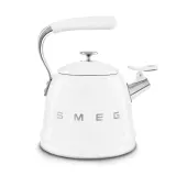 Чайник со свистком Smeg 50's Retro Style 2,3 л, алюминий и нержавеющая сталь, белый — фото 5