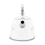 Чайник со свистком Smeg 50's Retro Style 2,3 л, алюминий и нержавеющая сталь, белый — фото 6