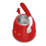 Чайник со свистком Smeg 50's Retro Style 2,3 л, алюминий и нержавеющая сталь, красный — фото 2
