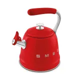 Чайник со свистком Smeg 50's Retro Style 2,3 л, алюминий и нержавеющая сталь, красный — фото 3