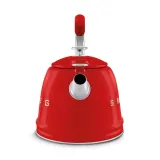 Чайник со свистком Smeg 50's Retro Style 2,3 л, алюминий и нержавеющая сталь, красный — фото 5