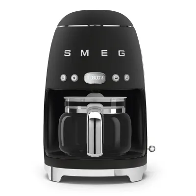Капельная кофеварка Smeg 50's Retro Style DCF02BLMEU, 1050 Вт, чёрная матовая