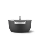 Кастрюля Smeg 50's Style CSF2412BLM 24 см, 5,4 л, керамическое антипригарное покрытие, чёрная матовая — фото 3