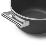 Кастрюля Smeg 50's Style CSF2412BLM 24 см, 5,4 л, керамическое антипригарное покрытие, чёрная матовая — фото 5