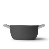Кастрюля Smeg 50's Style CSF2412BLM 24 см, 5,4 л, керамическое антипригарное покрытие, чёрная матовая — фото 7