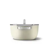 Кастрюля Smeg 50's Style CSF2412CRM 24 см, 5,4 л, с керамическим антипригарным покрытием, кремовая — фото 3
