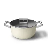 Кастрюля Smeg 50's Style CSF2412CRM 24 см, 5,4 л, с керамическим антипригарным покрытием, кремовая — фото 6