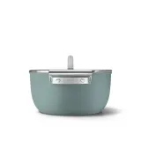 Кастрюля Smeg 50's Style CSF2412EGM 24 см, 5,4 л, керамическое антипригарное покрытие, изумрудная матовая — фото 3