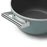 Кастрюля Smeg 50's Style CSF2412EGM 24 см, 5,4 л, керамическое антипригарное покрытие, изумрудная матовая — фото 5