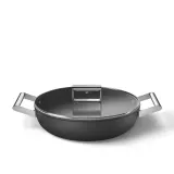Глубокая сковорода Smeg 50's Style DPF2812BLM 28 см чёрная с крышкой, 4,3 л, индукция — фото 6