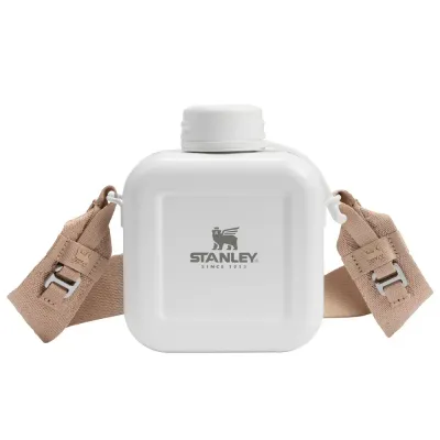 Фляга Stanley The Next X Nature Canteen 0,74 л, сталь 18/8, съёмный ремешок, Hammertone Frost