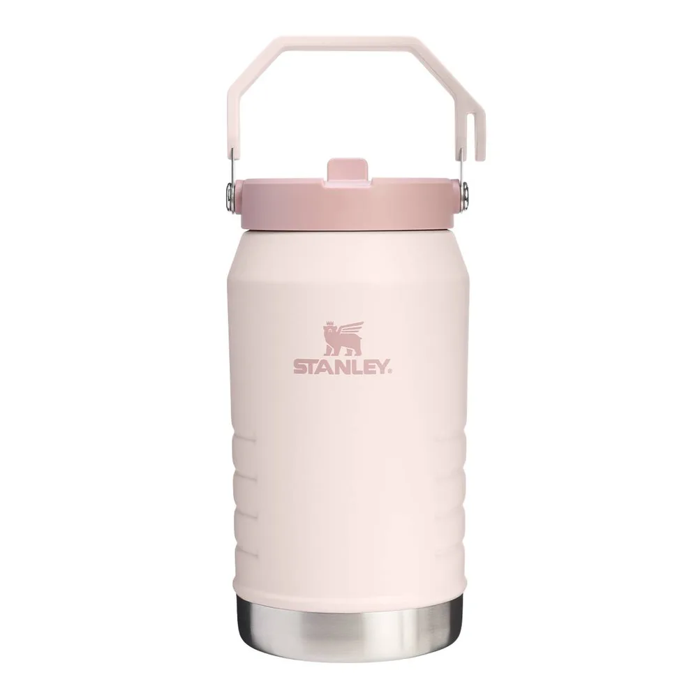 Термобутылка Stanley IceFlow Flip Straw 1,9 л, вакуумная изоляция, трубочка, розовая Rose Quartz