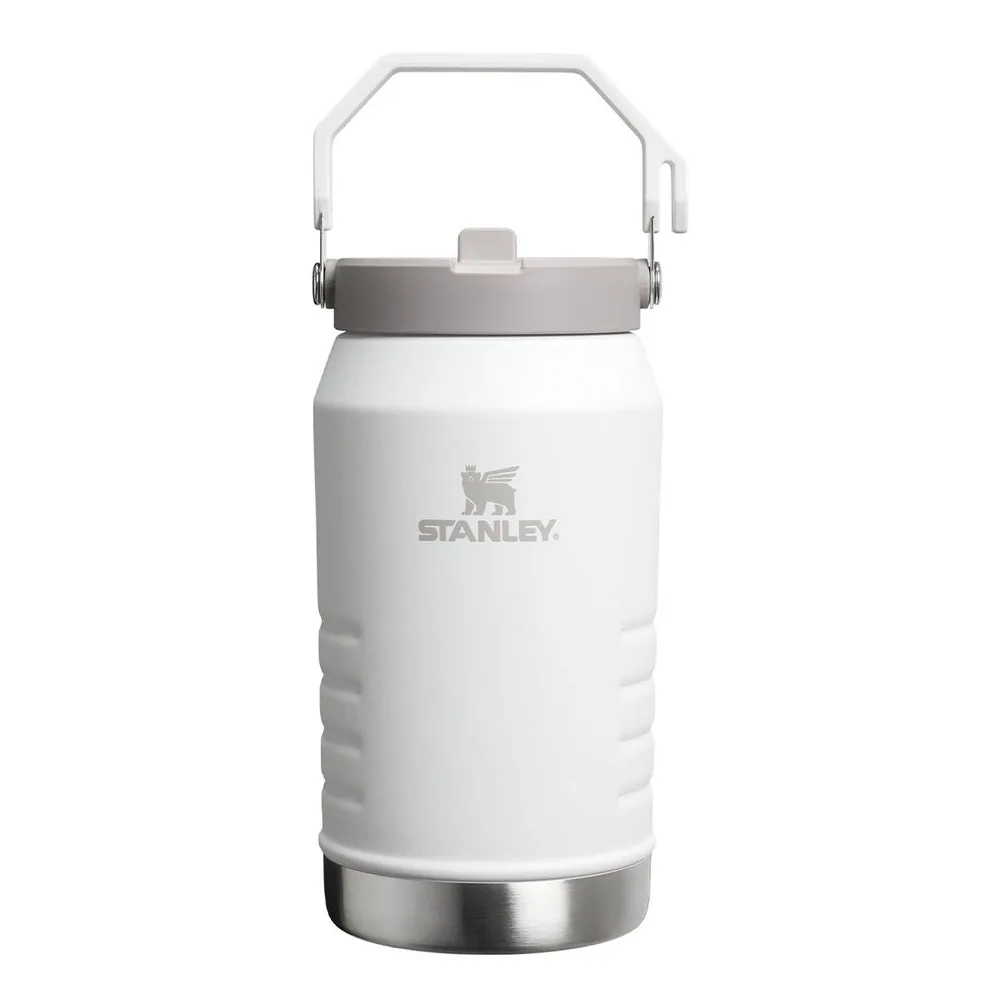 Бутылка Stanley IceFlow Flip Straw 1,9 л, двойные стенки, трубочка в крышке, белая Frost