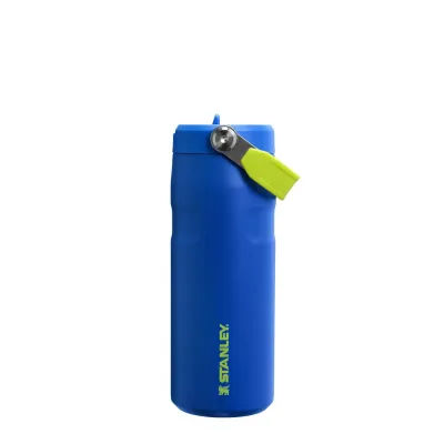 Термобутылка Stanley IceFlow Flip Straw 0,47 л, AeroLight, трубочка, держит холод до 8 ч, синяя Cobalt