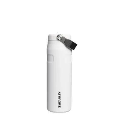 Термобутылка Stanley IceFlow Flip Straw 0,71 л с трубочкой, AeroLight, держит холод до 10 ч, белая Chalk