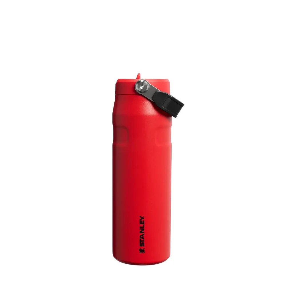 Бутылка-термос Stanley IceFlow Flip Straw 0,71 л, трубочка, двойные стенки, Chili Black