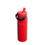 Бутылка-термос Stanley IceFlow Flip Straw 0,71 л, трубочка, двойные стенки, Chili Black — фото 3